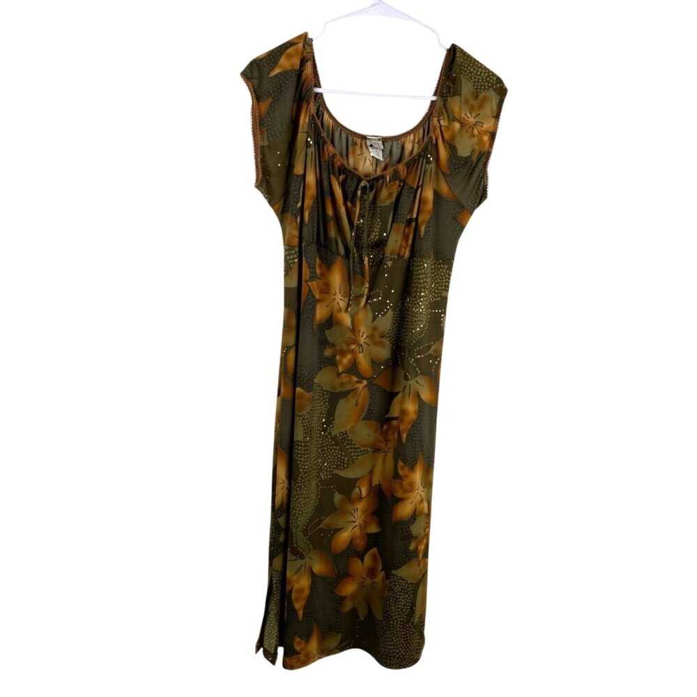 Dori Dress Women's Babydoll Empire Waist Multicolor XL Floral Forest Fairy Boho